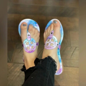 Everglades Tie Dye Sandal in Starlight NEW